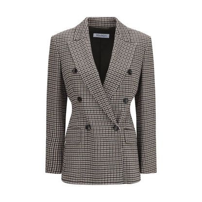 Max Mara Eccelso blazer i viskose og merinould – flerfarvet