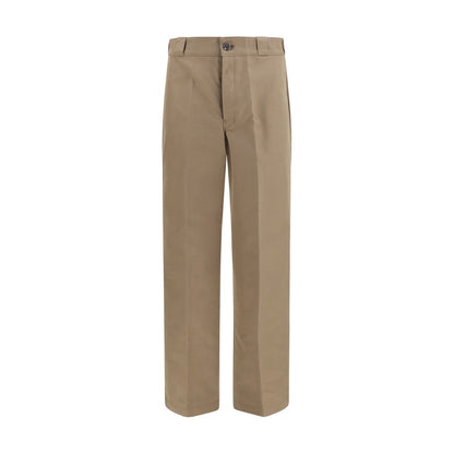 Prada wide-leg bukser i teknisk canvas – brun