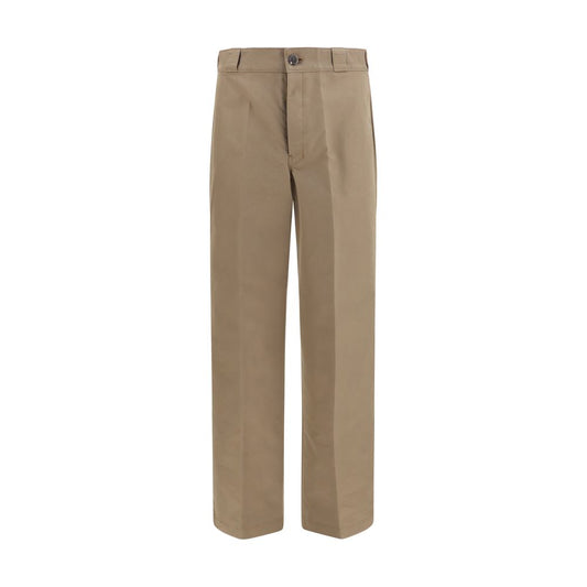 Prada Wide-Leg Technical Canvas Trousers – Brown