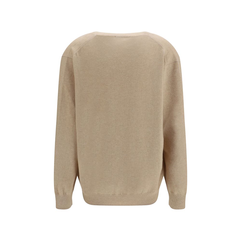 Malo Cashmere V-Neck Sweater – Beige