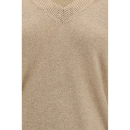 Malo Cashmere V-Neck Sweater – Beige
