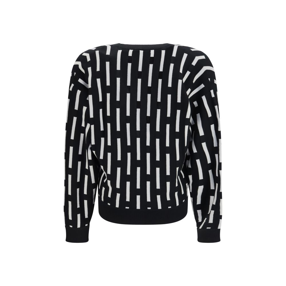 Versace Gianni Dashes cardigan i uld – multifarvet