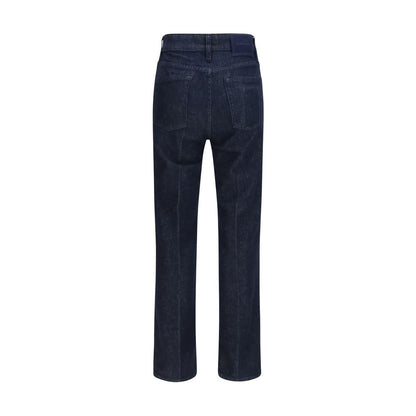 Jacob Cohen Blue Polyester Cropped Jeans