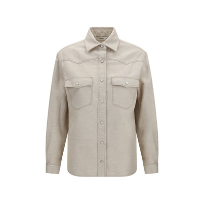 Fendi beige denim Western shirt in cotton and linen