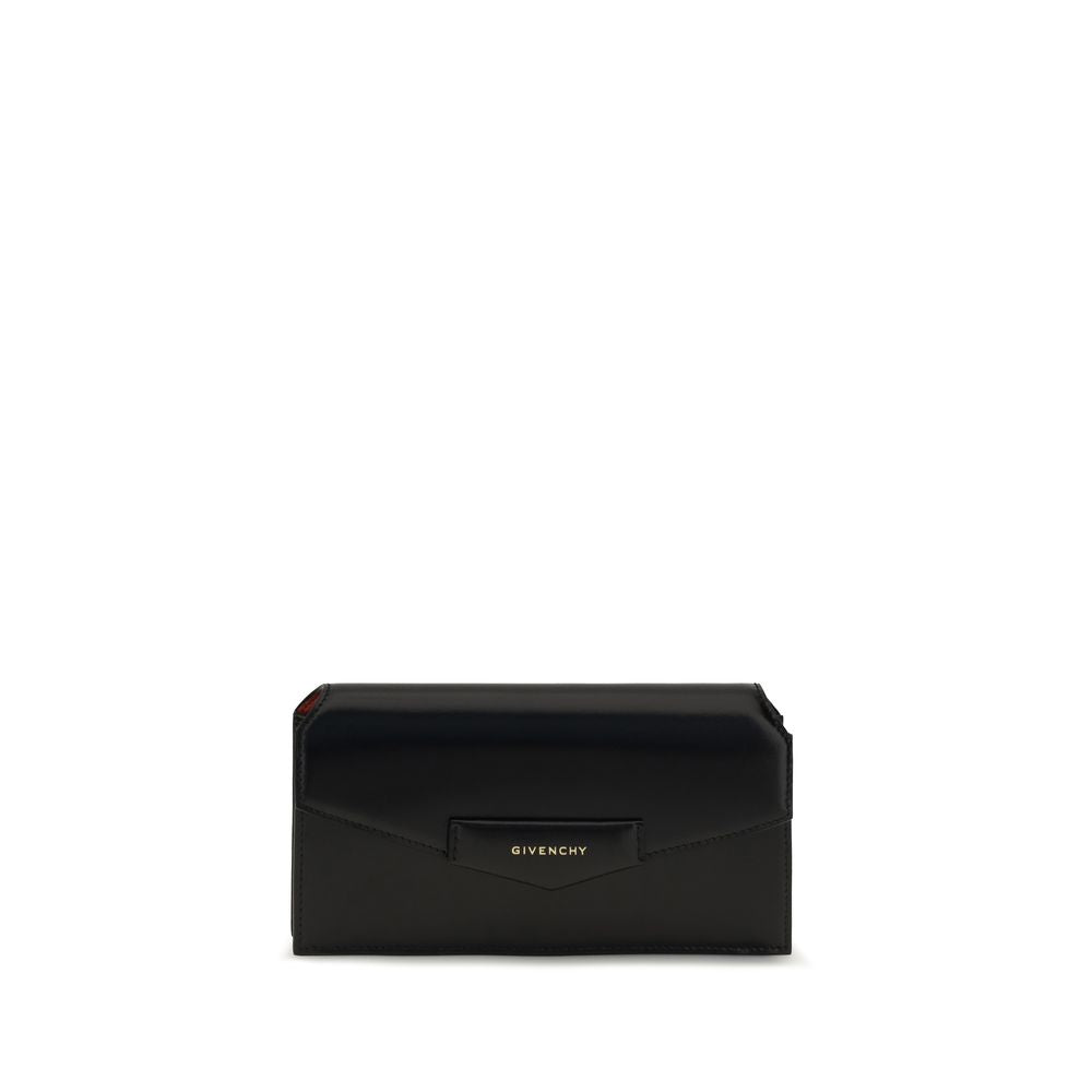 Givenchy black calf leather clutch bag