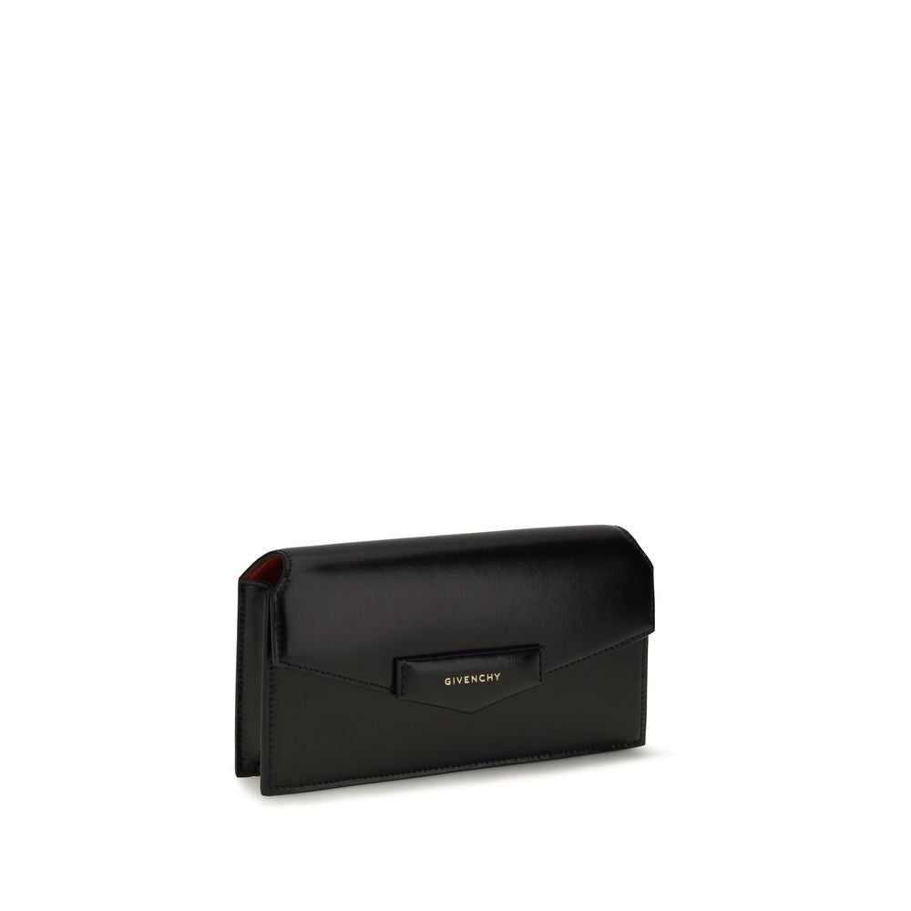Givenchy black calf leather clutch bag