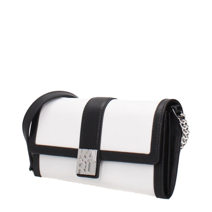 Karl Lagerfeld White Leather Clutch Bag