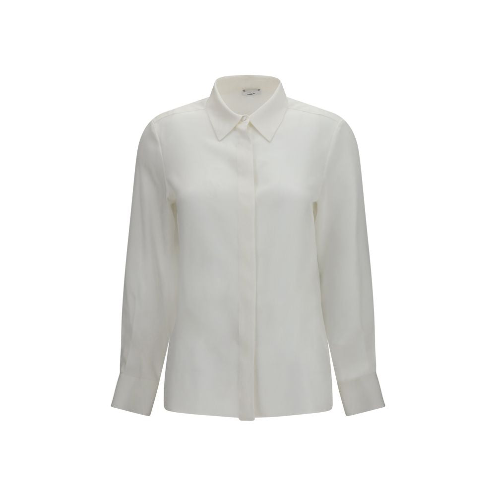 Lardini White Silk Shirt