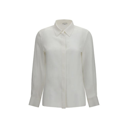 Lardini White Silk Shirt
