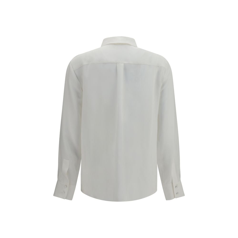 Lardini White Silk Shirt