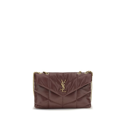 Saint Laurent Bordeaux Lambskin Shoulder Bag