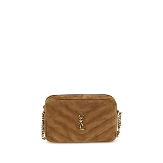 Saint Laurent Camera LouLou Suede Shoulder Bag – Brown