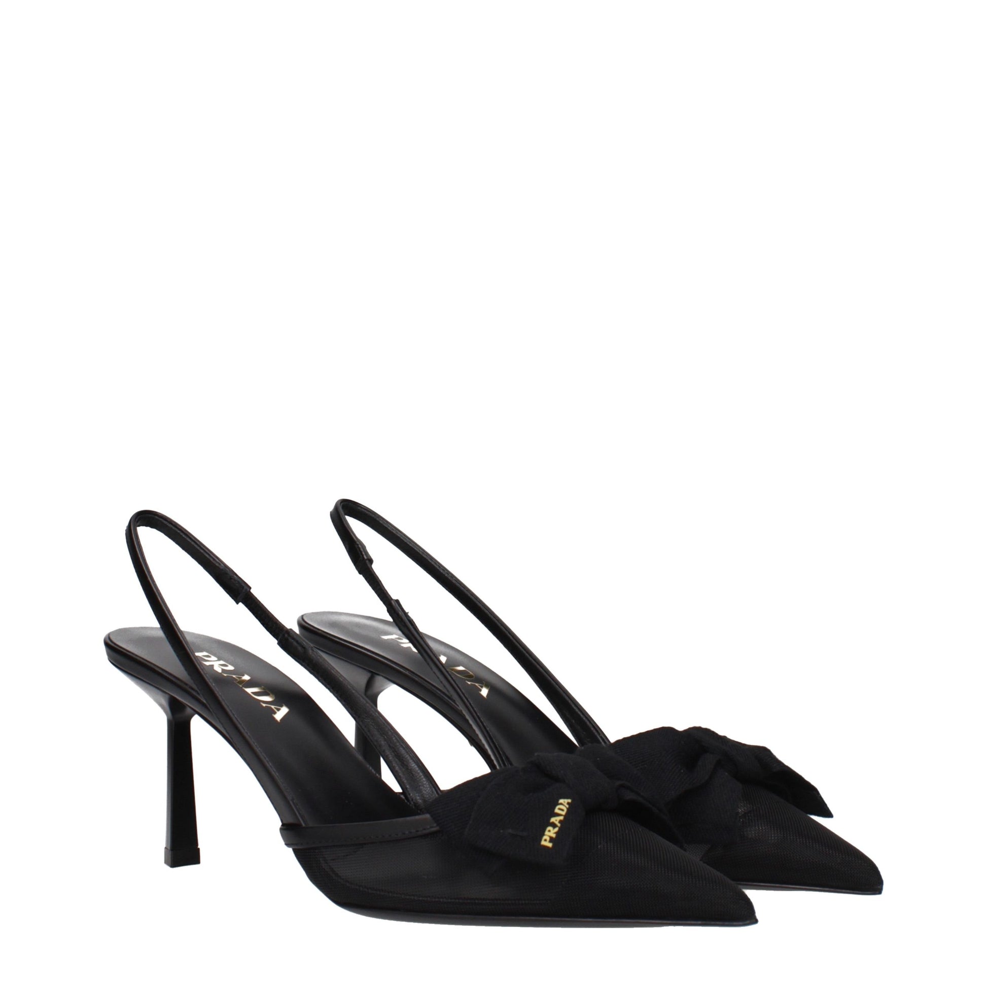 Prada Black Fibres High Heel Pumps