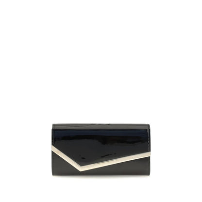 Jimmy Choo Black Calf Leather Bos Taurus Clutch Bag