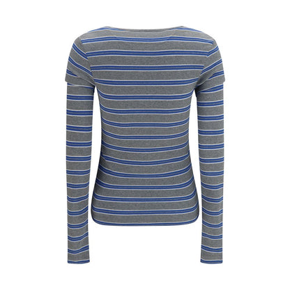 Ganni Gray Cotton Sportswear