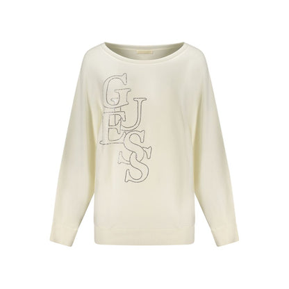 Guess Jeans Rhinestone and Sequin Sweatshirt – White