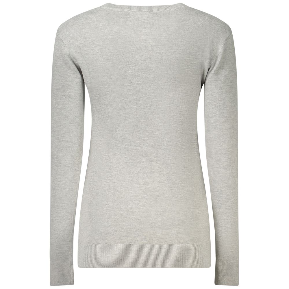 Guess Jeans Rhinestone and Embroidered Sweatshirt – Grey