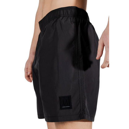 Armani Exchange Black Polyester Swim Shorts