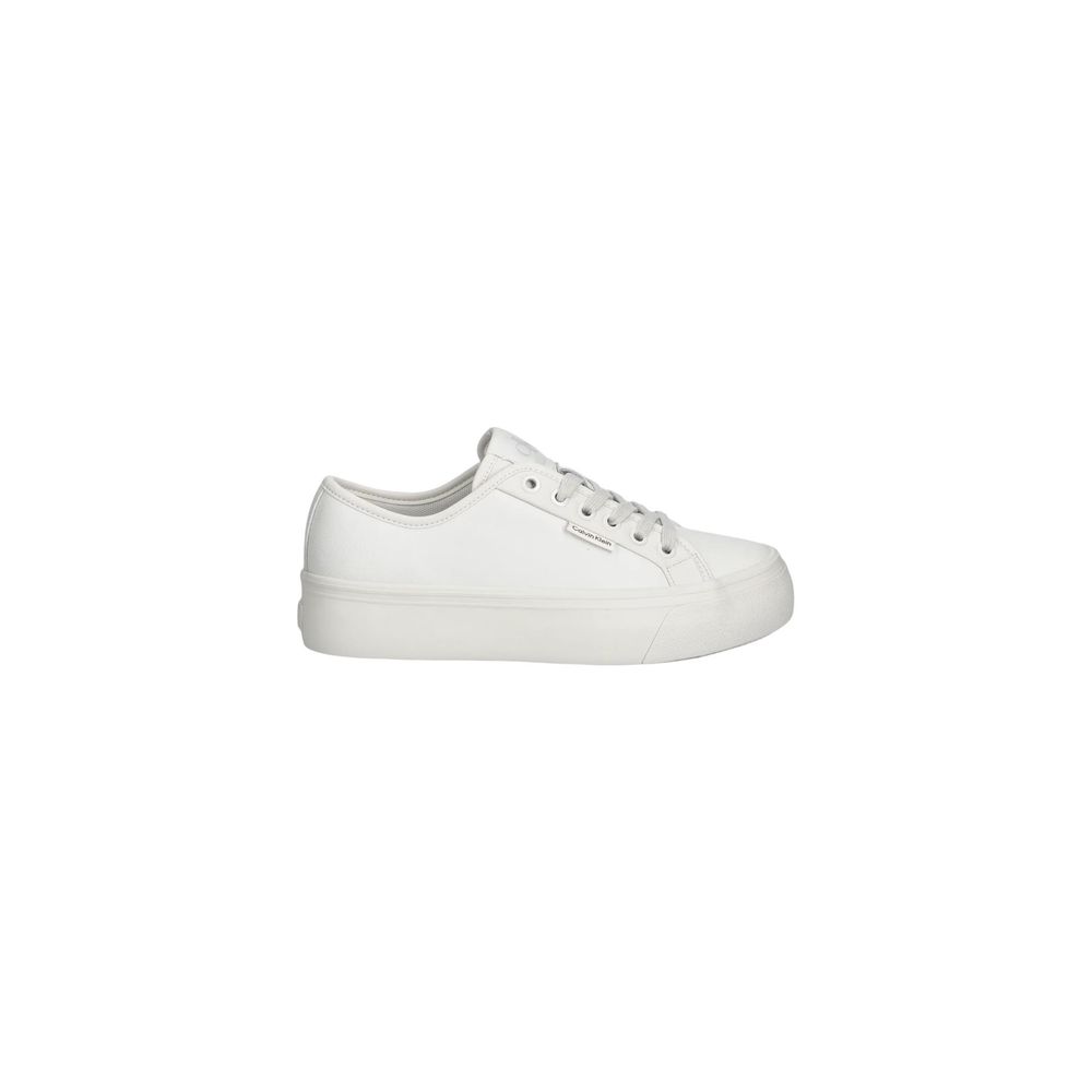 Calvin Klein Jeans VULC FLATF Leather Sneakers – White