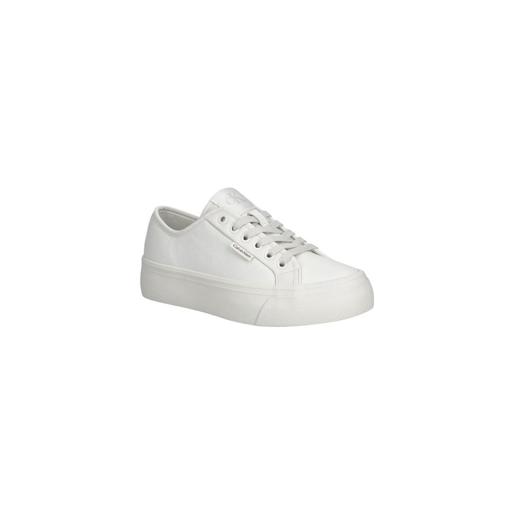 Calvin Klein Jeans VULC FLATF Leather Sneakers – White