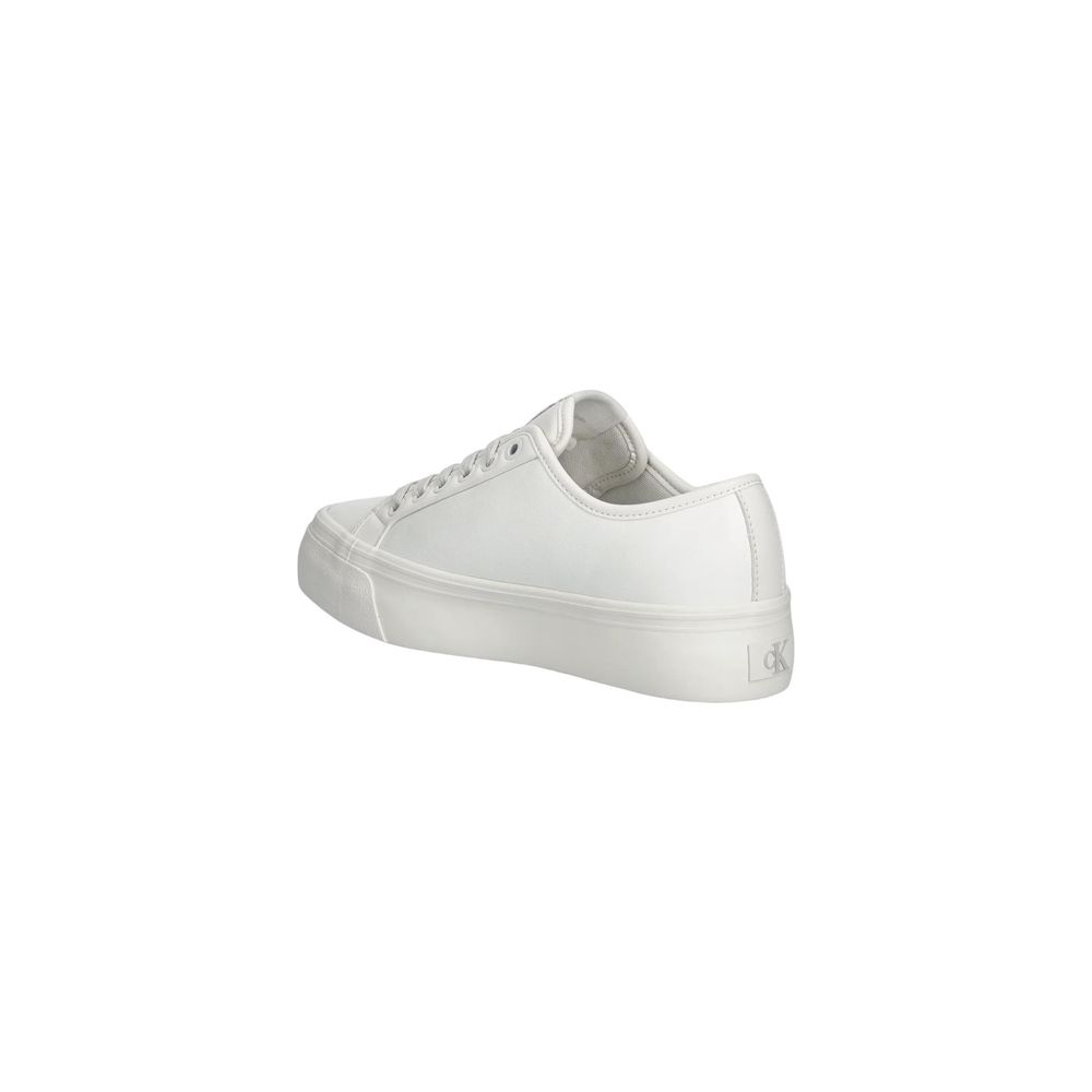 Calvin Klein Jeans VULC FLATF Leather Sneakers – White