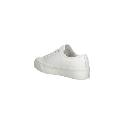 Calvin Klein Jeans VULC FLATF Leather Sneakers – White