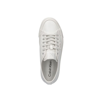 Calvin Klein Jeans VULC FLATF Leather Sneakers – White