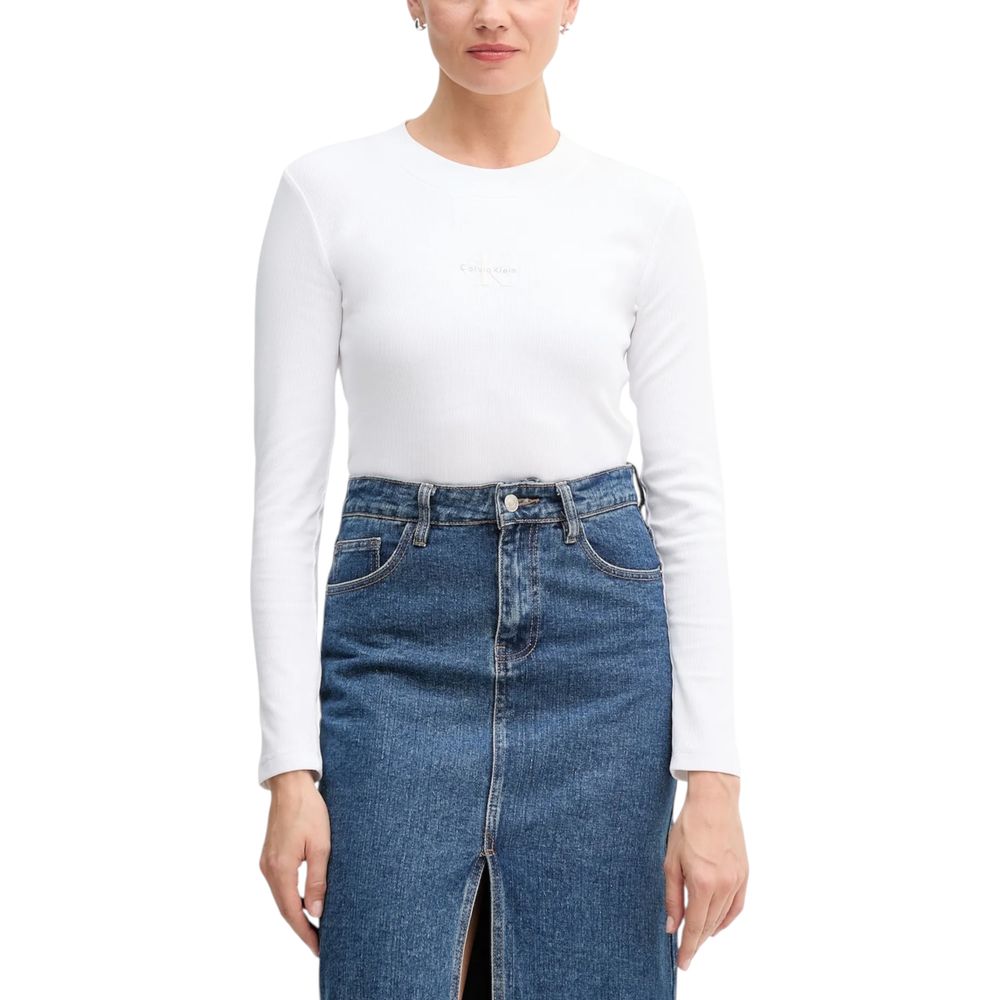Calvin Klein Jeans LV047A803G Cropped T-Shirt – White