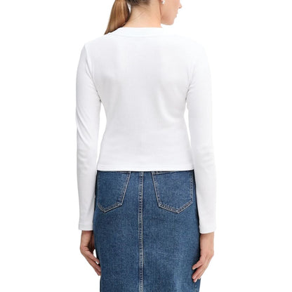 Calvin Klein Jeans LV047A803G Cropped T-Shirt – White