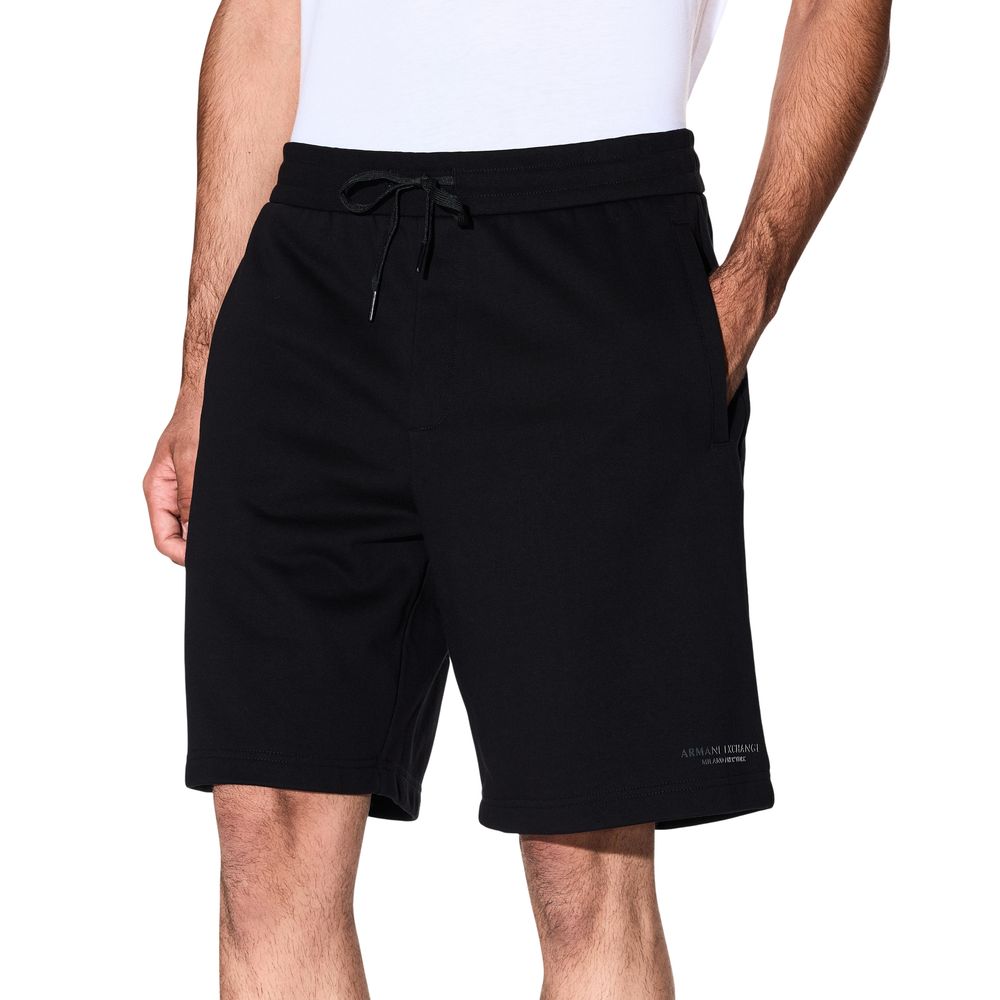 Black Armani Exchange cotton shorts