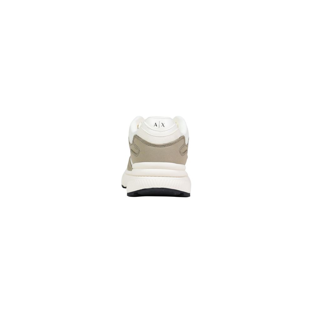 Armani Exchange trainers with a grey-green heel detail, rear view
