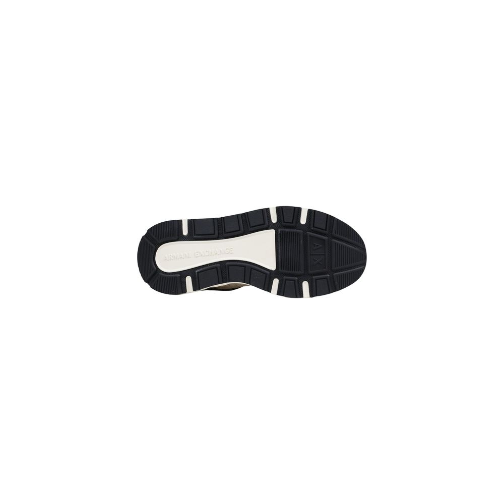 Black outsole with light sections on Armani Exchange trainers