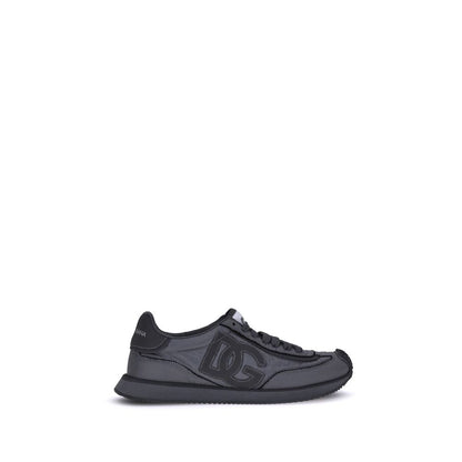 Dolce & Gabbana Black Mixed-Material Sneakers