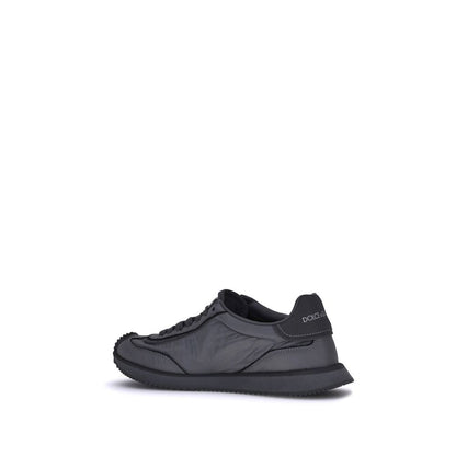 Dolce & Gabbana Black Mixed-Material Sneakers