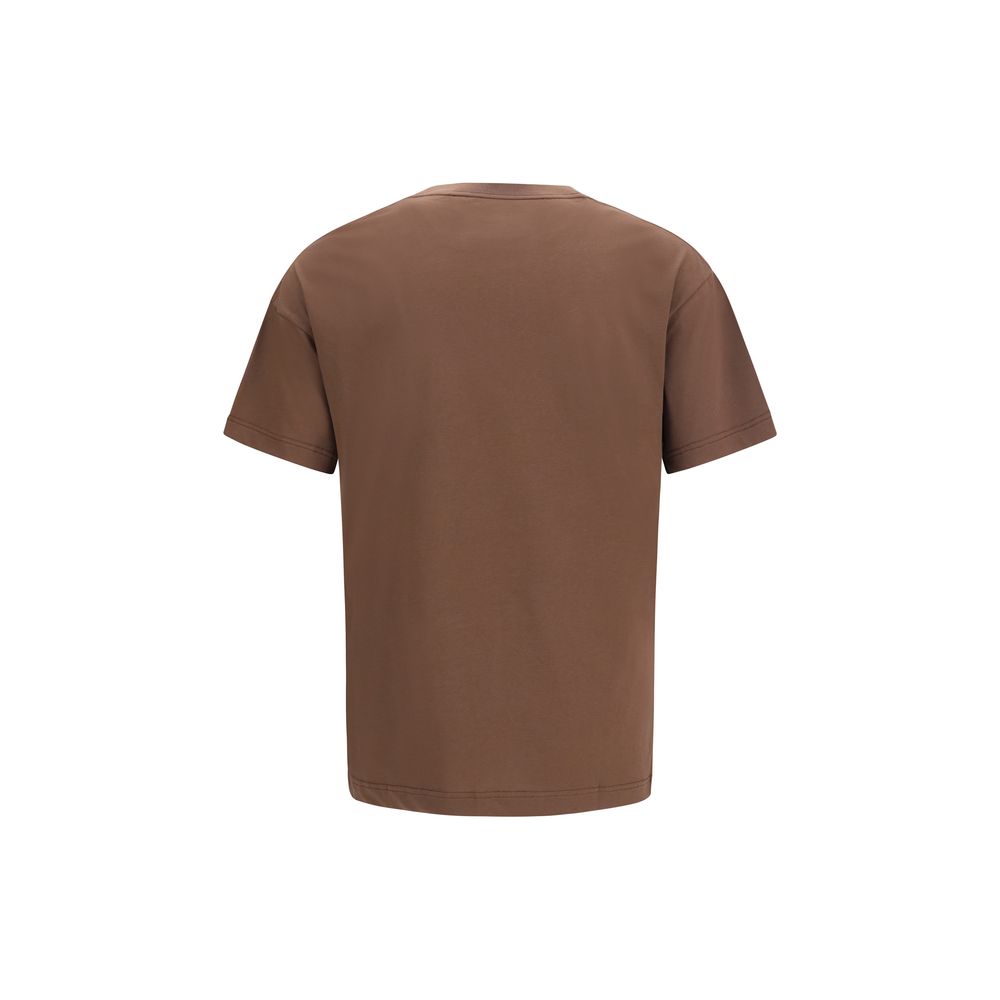 Palm Angels Palm Tree Brown Cotton T-Shirt