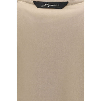Jacquemus Rond Carré Long-Sleeve T-Shirt – Beige