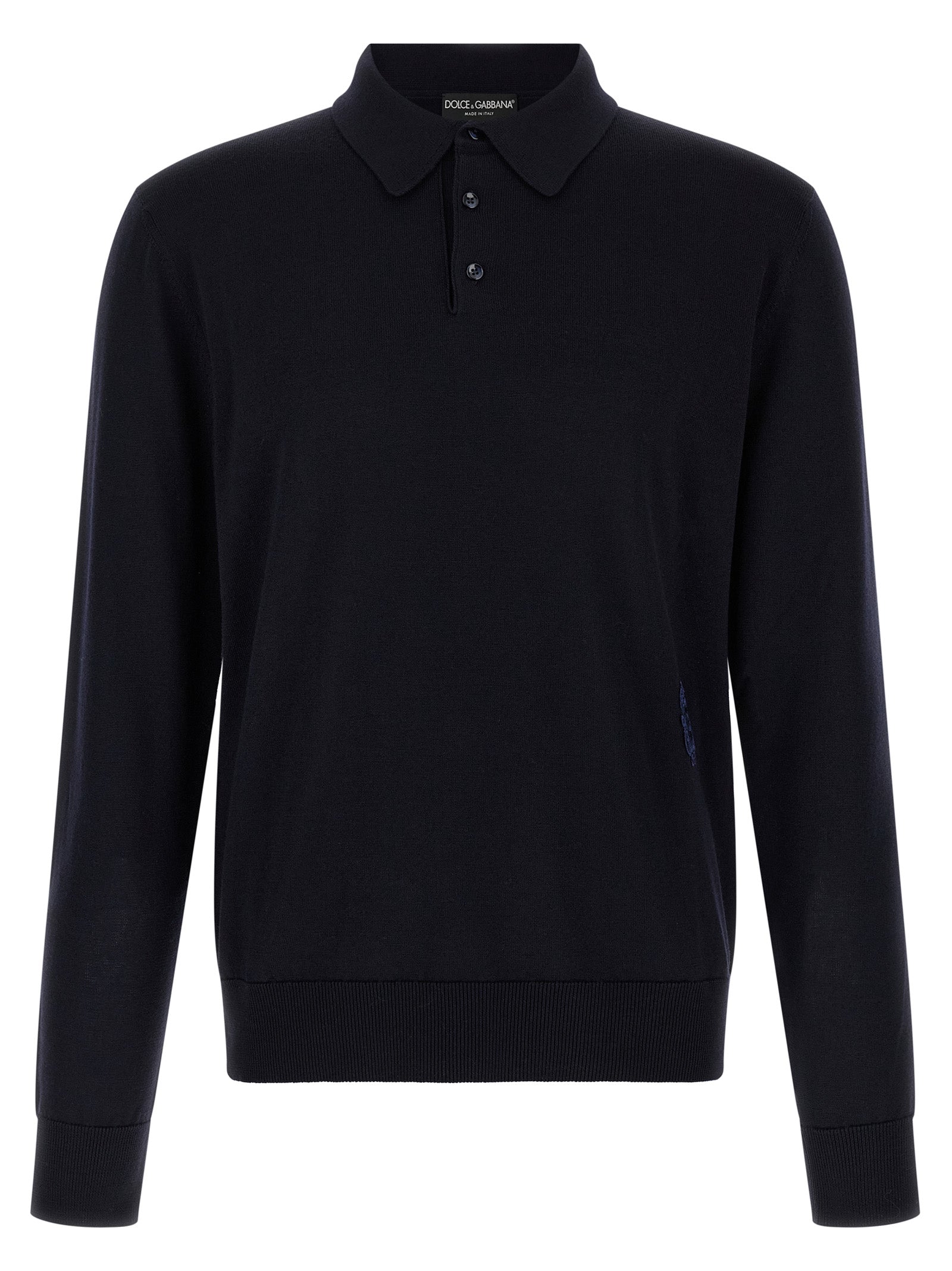 Dolce & Gabbana Blue Virgin Wool Polo Shirt