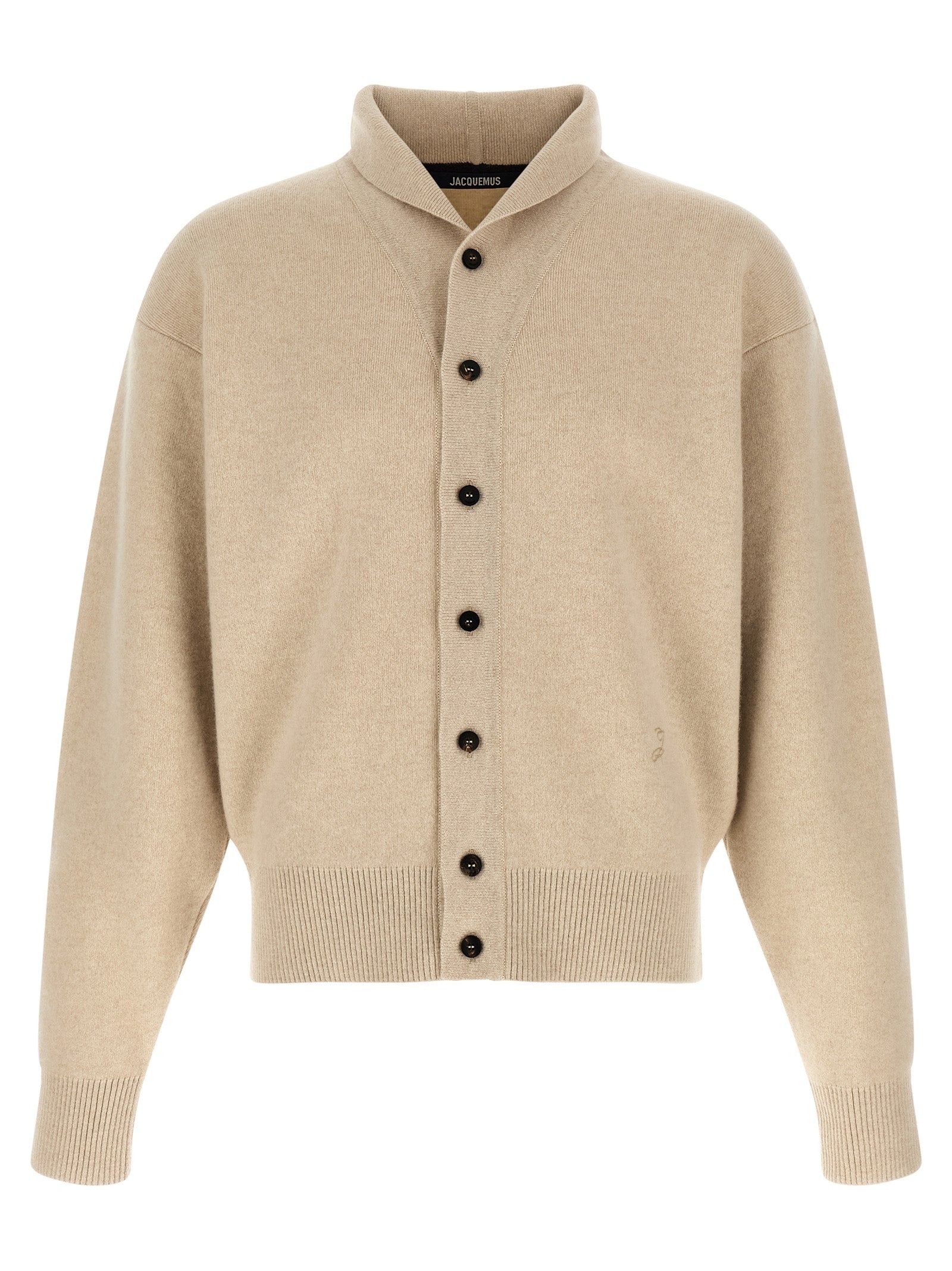 Jacquemus Beige Merino Wool Cardigan