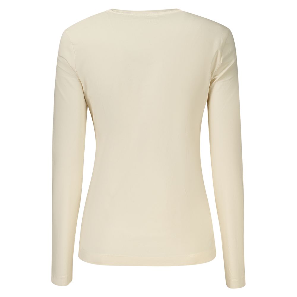 Guess Jeans Beige Embellished Long-Sleeve T-Shirt