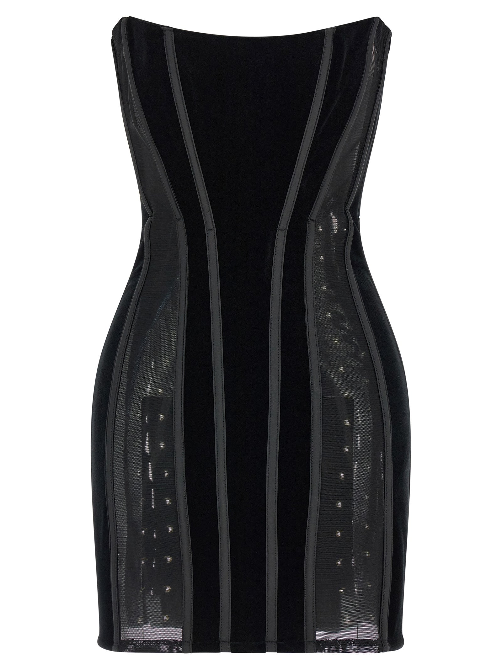 Elisabetta Franchi Black Polyester Short Dress