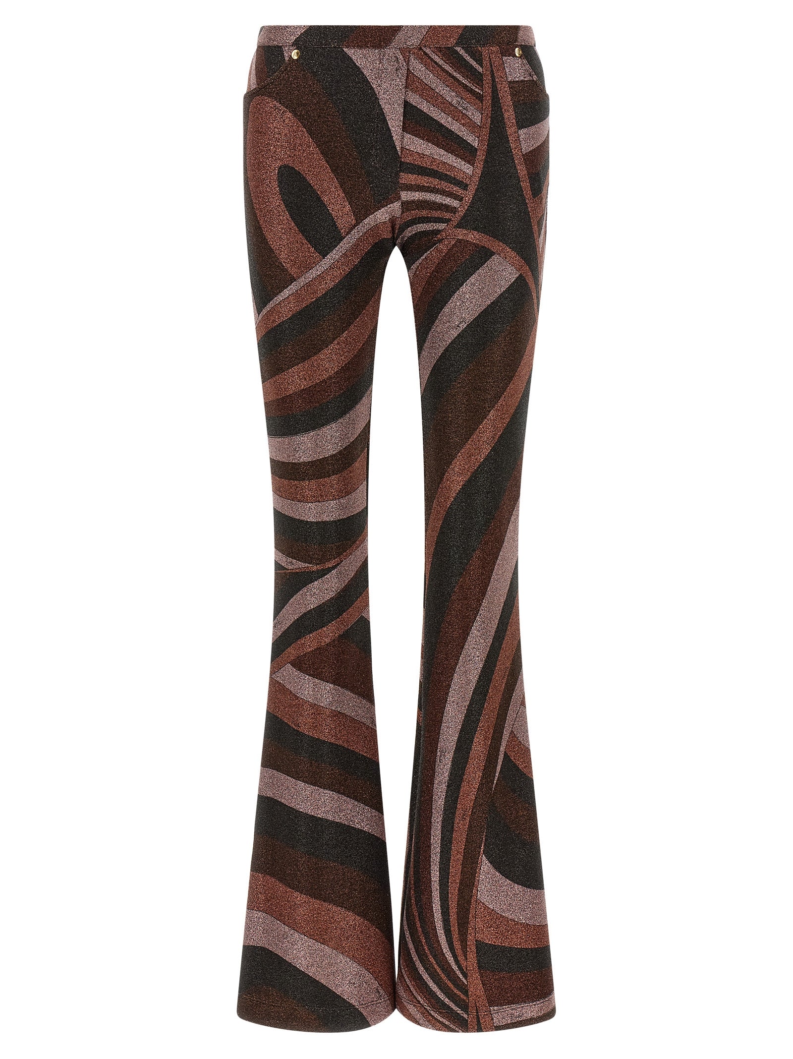Emilio Pucci Bordeaux Polyamide Flared Pants
