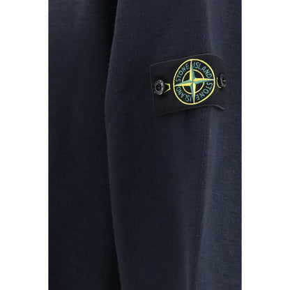 Stone Island Blue Cotton Polo Shirt