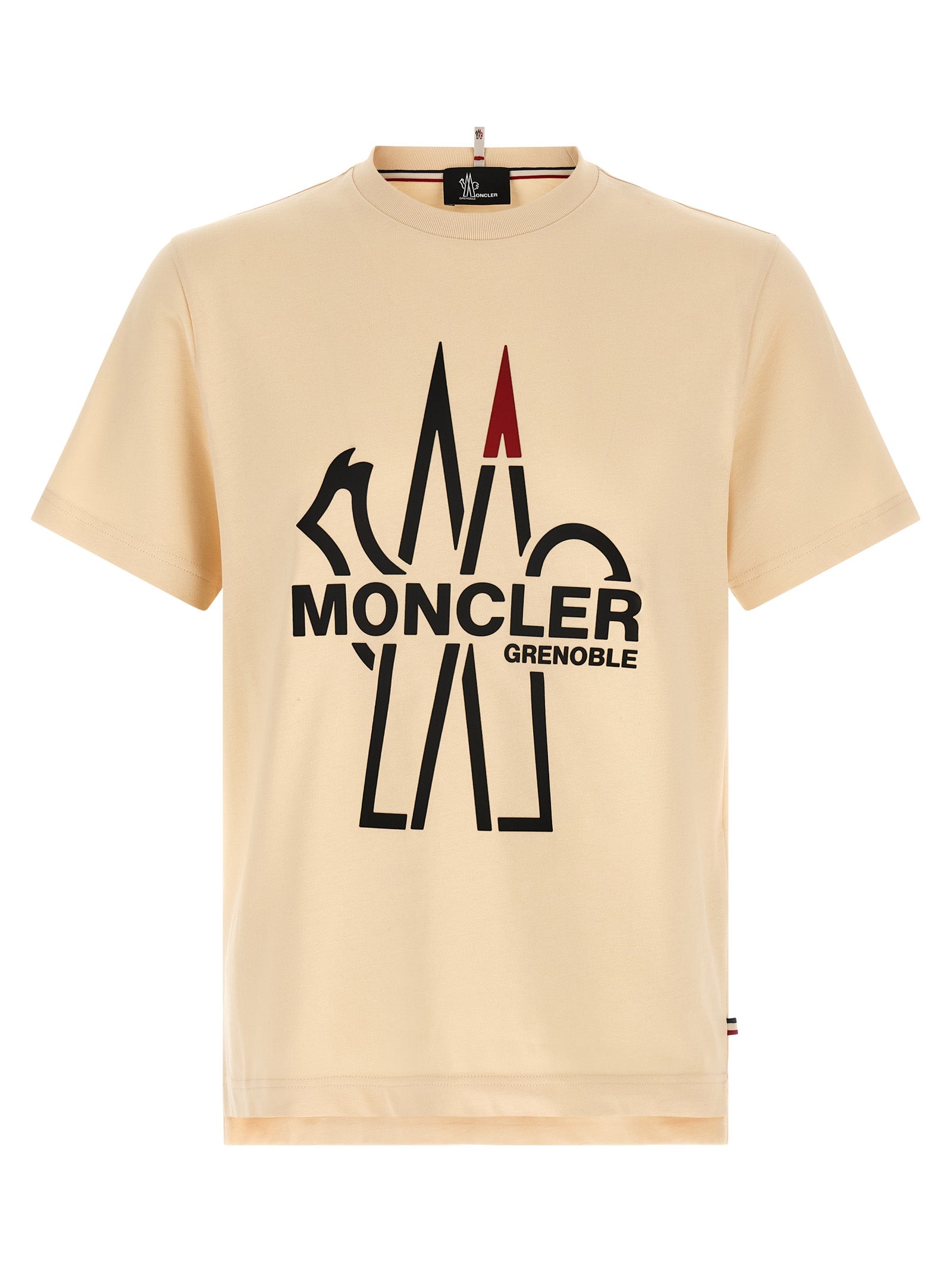Moncler Grenoble Beige Cotton T-Shirt