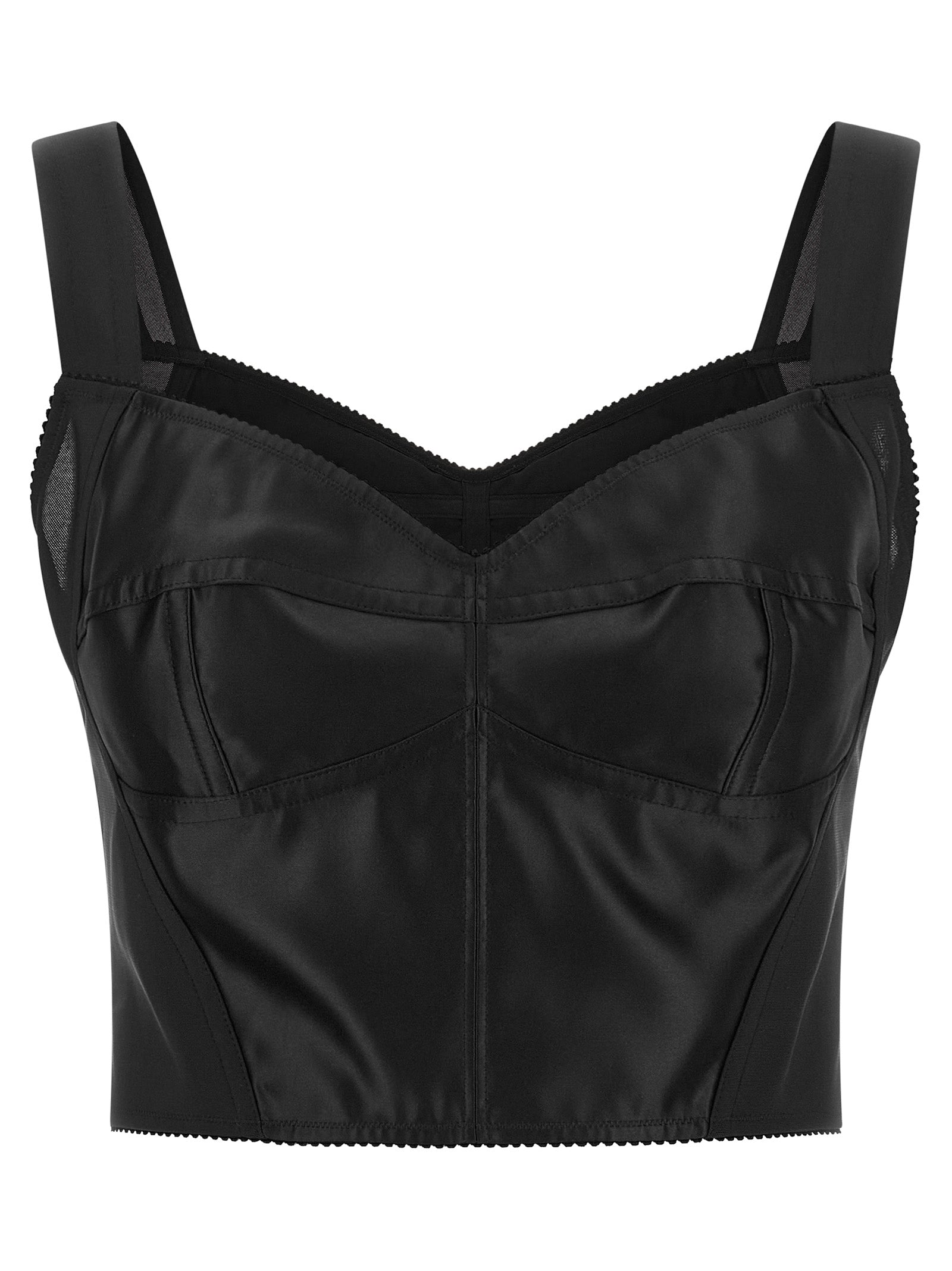 Dolce & Gabbana Black Polyamide Tank Tops