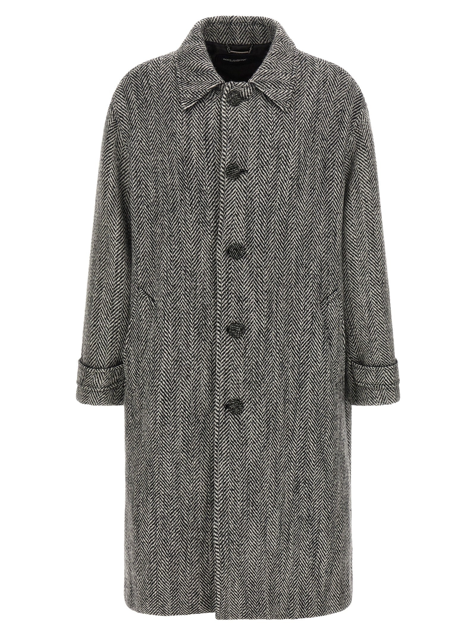 Dolce & Gabbana Multicolor Virgin Wool Coat