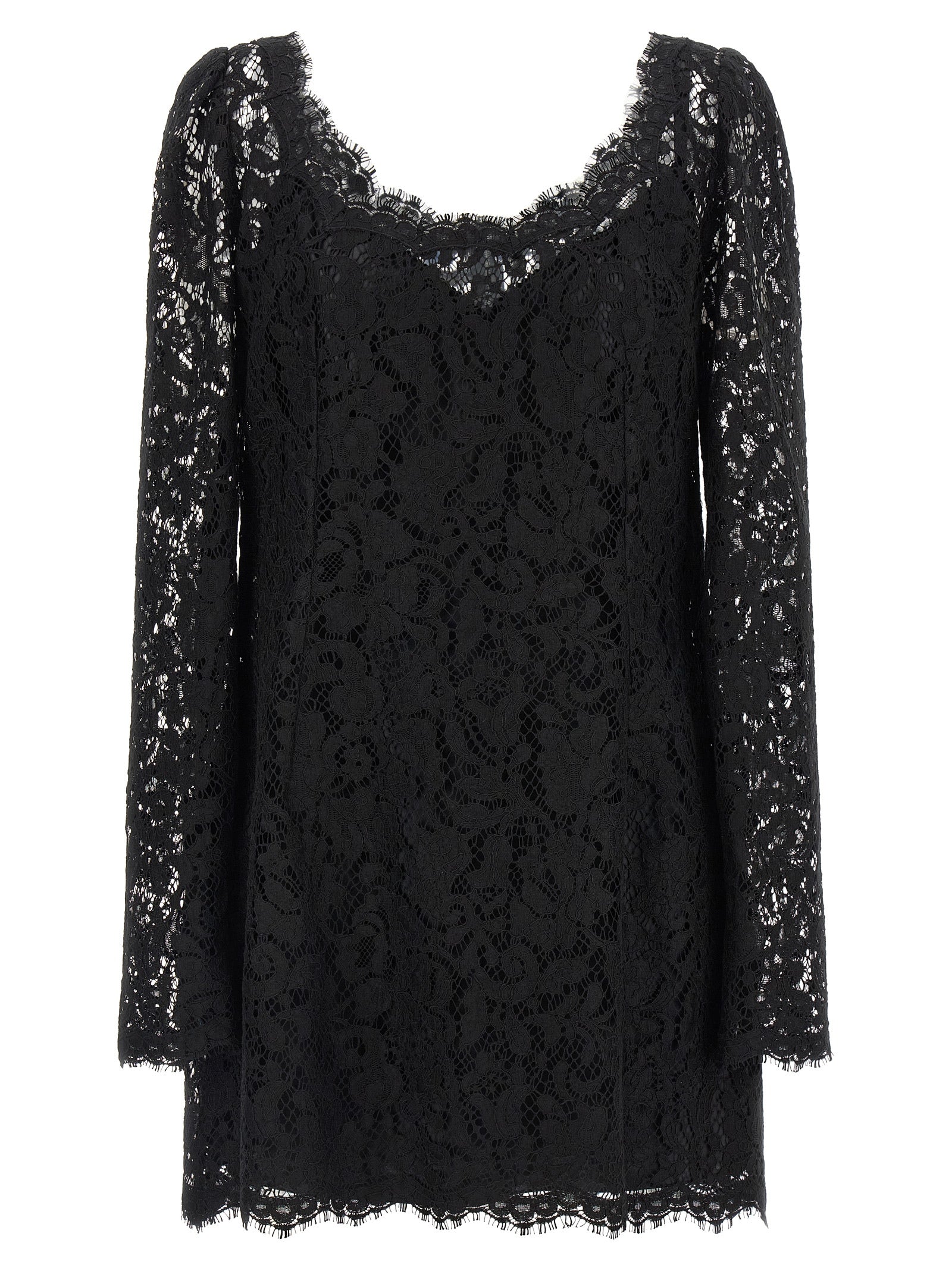 Dolce & Gabbana Black Cotton Short Dress