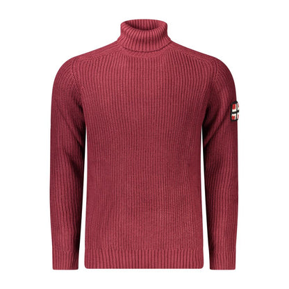 Norway 1963 rullekravesweater i uldblanding – rød