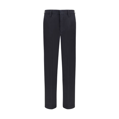 Prada Garment-Dyed Cotton Trousers – Blue