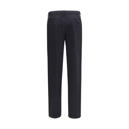 Prada Garment-Dyed Cotton Trousers – Blue