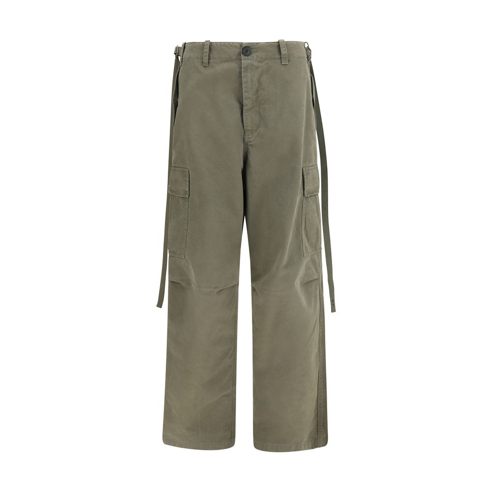 Fendi Cotton Cargo Trousers with Waist Ties – Bicolour